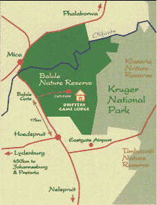 Map of the Balule Reserve