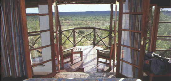 View from chalets at Ongava Lodge