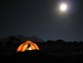 Kilimanjaro Shira Camp at night
